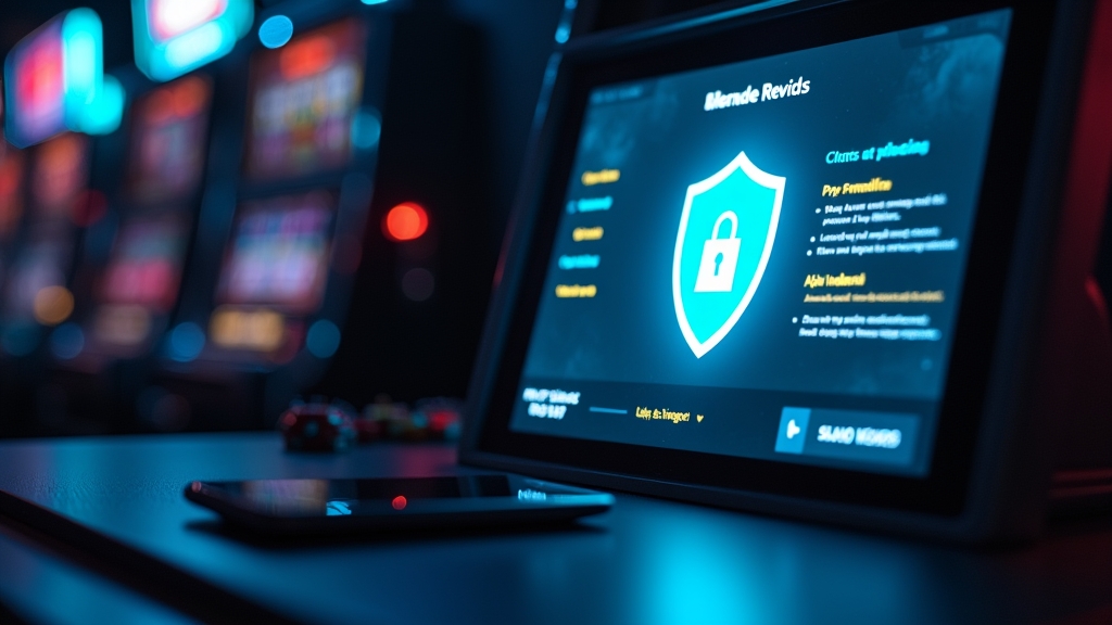Android phone with APK installer and permission icons in a casino-themed scene