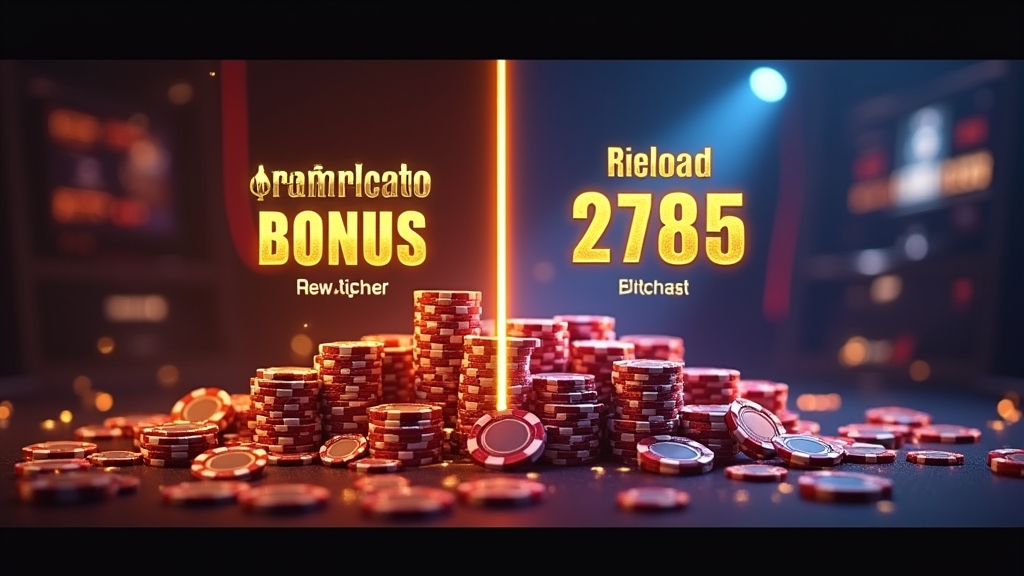 Split-screen showing new and returning player bonus options in a casino